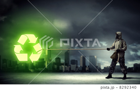 Stalker in gas mask 8292340