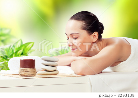 Girl at spa massage 8293139