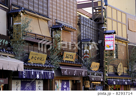 浅草 伝法院通りの町並みの写真素材