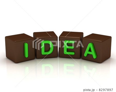 IDEA inscription bright green letters 8297897