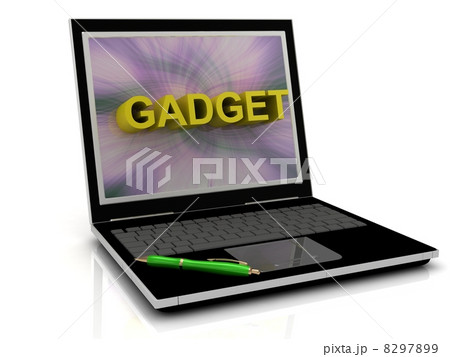 GADGET message on laptop screen 8297899