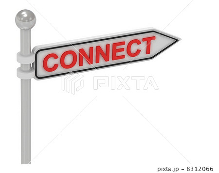 CONNECT arrow sign with letters CONNECT arrow sign with letters 8312066