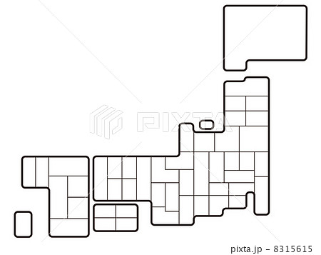 日本地図のイラスト素材