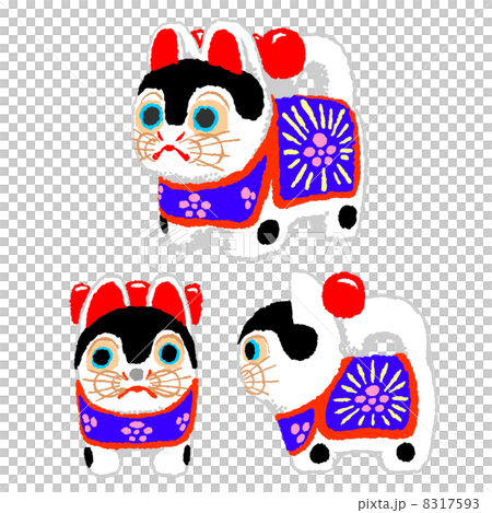 張子の犬のイラスト素材 張子の犬のイラスト素材