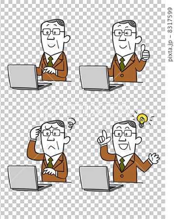 ビジネスマン　パソコン 8317599