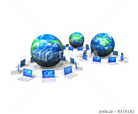 地球を取り巻くパソコンのネットワーク 8319182