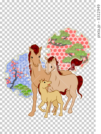 Horse 02 parent-child zodiac material 8322949