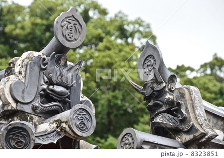 崇福寺・大雄宝殿の「鬼瓦」(長崎県長崎市鍛冶屋町) 崇福寺・大雄宝殿の「鬼瓦」(長崎県長崎市鍛冶屋町) 8323851
