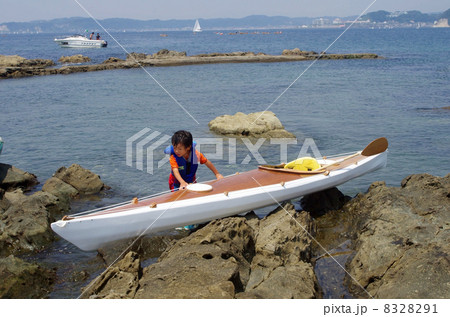 子供と手作りシーカヤック 8328291