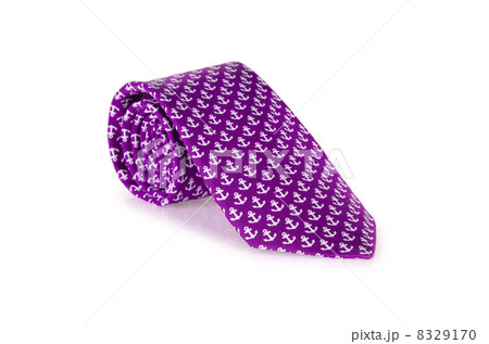 Elegant silk male tie ( necktie ) on white 8329170