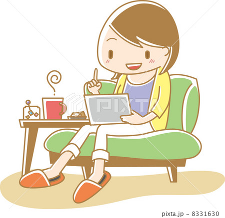 タブレットと女性 タブレットと女性 8331630