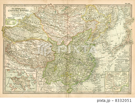 20世紀初頭古地図「中国」 20世紀初頭古地図「中国」 8332051