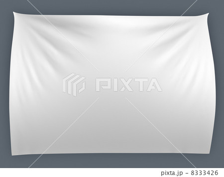 White banner with folds 8333426