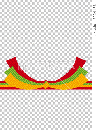 のし紙風の年賀状-05■和紙・熨斗紙・無地 8334178