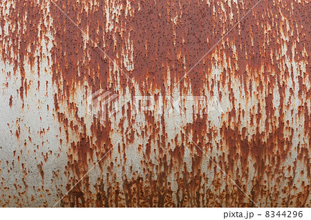 錆びた鉄板の写真素材
