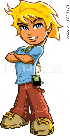 Blonde Boy With Headphones 8344578