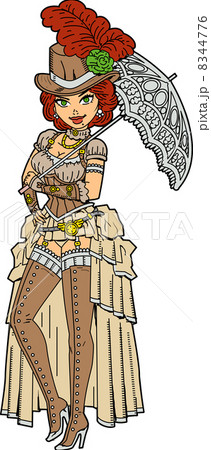 Pretty Steampunk With Parasol 8344776