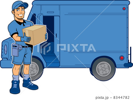 Express Delivery Man and Truck Express Delivery Man and Truck 8344782