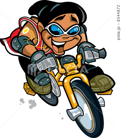 Smiling Boy Riding Bike 8344872