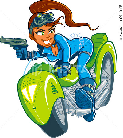 Motorcycle Spy Girl 8344879