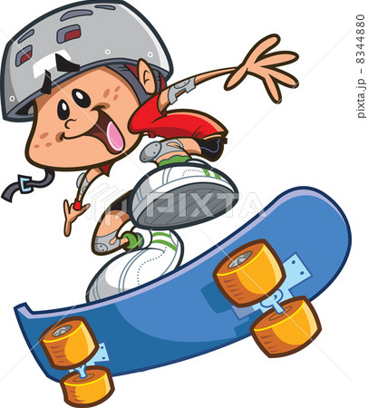Skateboard Boy With Helmet 8344880