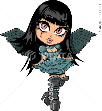 Cute Goth Girl With Wings 8344901