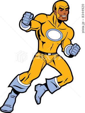Black Superhero With Clenched Fists Fighting 8344920