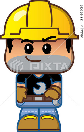 Cute Cartoon Construction Worker 8344954