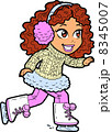 Young Girl Ice Skating Young Girl Ice Skating 8345007