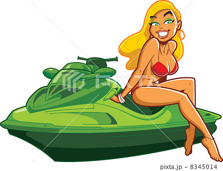 Blonde Jet Ski Girl 8345014