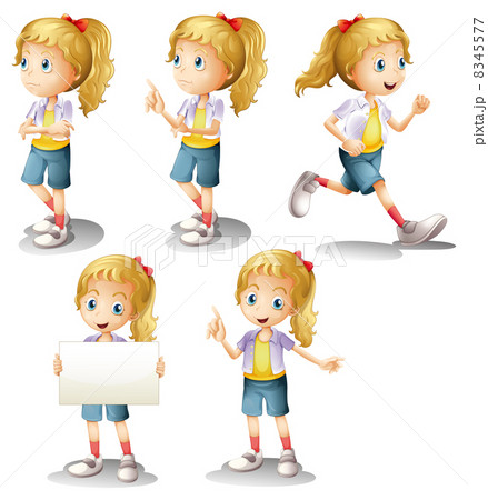 A girl with different positions A girl with different positions 8345577