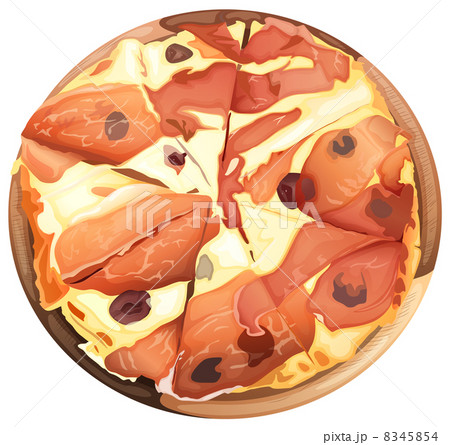 Pizza with ham 8345854