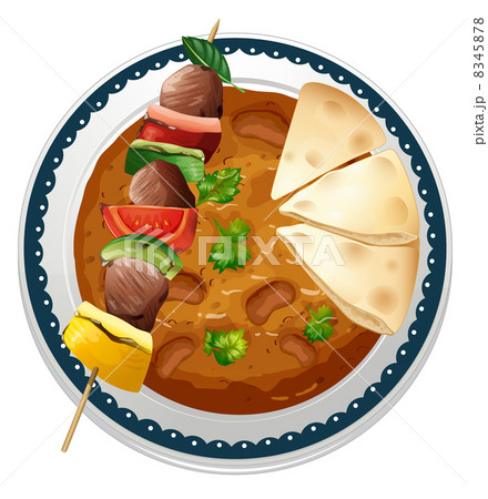 a curry and a meat 8345878