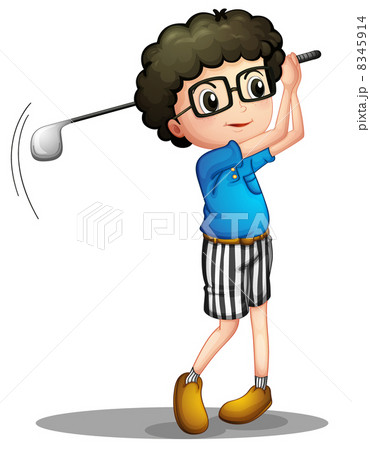 A young boy playing golf 8345914