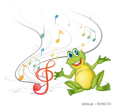 A frog with musical notes 8346153