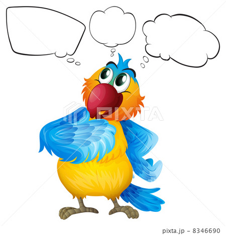Empty callouts with a colorful bird Empty callouts with a colorful bird 8346690