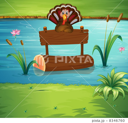 A turkey floating with the empty signage A turkey floating with the empty signage 8346760