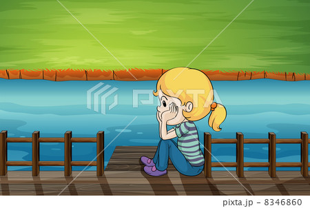 A little girl at the bridge 8346860