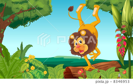 A lion showing off A lion showing off 8346953