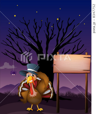 A turkey beside a blank board A turkey beside a blank board 8347752