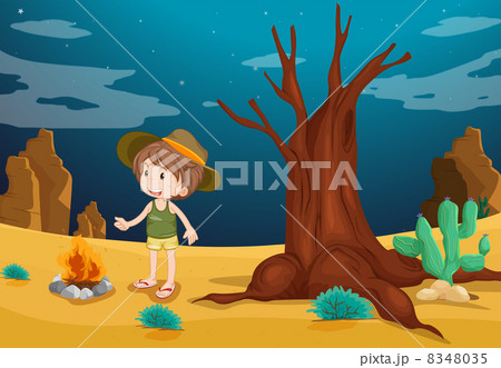 A desert with a young boy A desert with a young boy 8348035