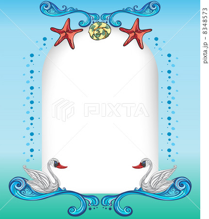An empty surface with starfishes and swans An empty surface with starfishes and swans 8348573