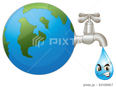 the earth and a water drop 8348867