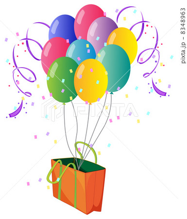 Nine colorful balloons in a bag Nine colorful balloons in a bag 8348963