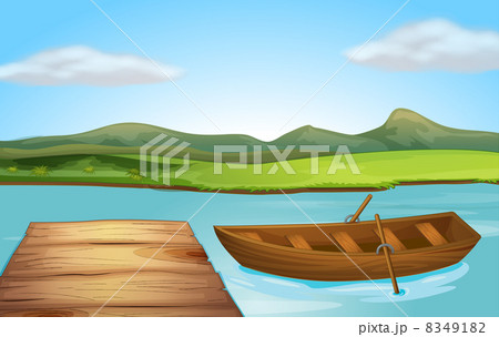 A boat and a landing stage 8349182