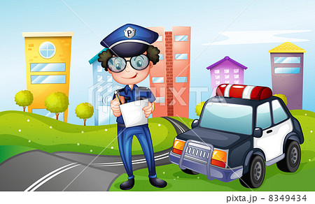 A policeman at the street A policeman at the street 8349434
