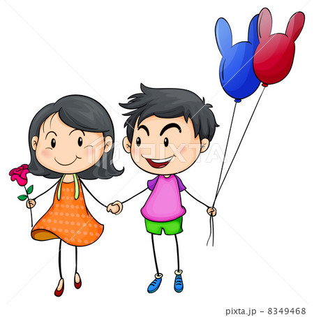A boy and a gir holding hands 8349468