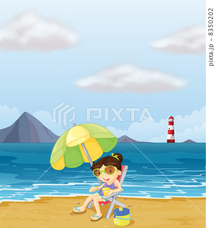 A girl relaxing at the beach A girl relaxing at the beach 8350202