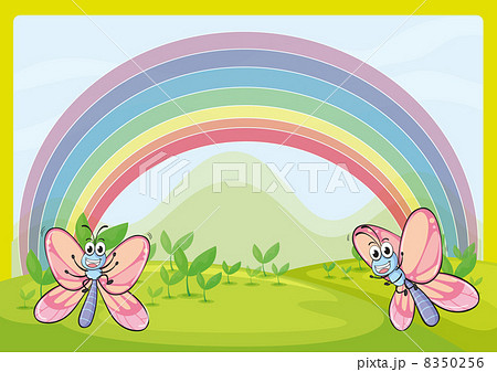 Flies and rainbow 8350256