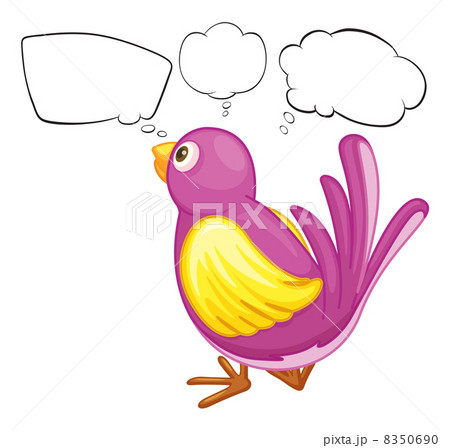 A purple bird with empty callouts A purple bird with empty callouts 8350690